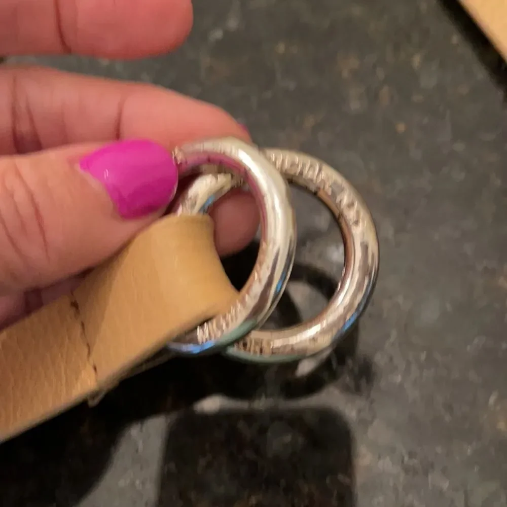 Michael Kors S/M Tan Leather Belt & Keychain